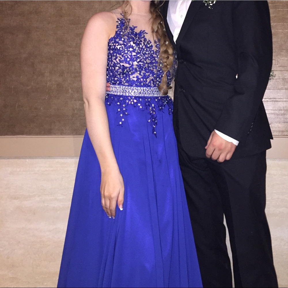 Blue prom dress